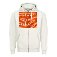 Oatmeal Heather orange glitter heart Zipper Hoodie - JahusDesignShop