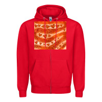 Red orange glitter heart Zipper Hoodie - JahusDesignShop