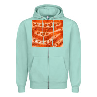 Seafoam orange glitter heart Zipper Hoodie - JahusDesignShop