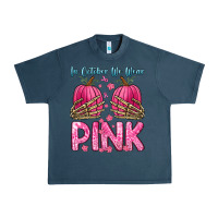 Midnight Navy in october we wear pink Urban Heavy Tee - Zillion Design Studio