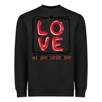 Black love all day every day Heavyweight Sweatshirt - MaliasSmallBusiness