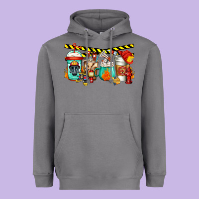 Firefighter Coffee Heavyweight Hoodie Designed By Jasminsmagicworld