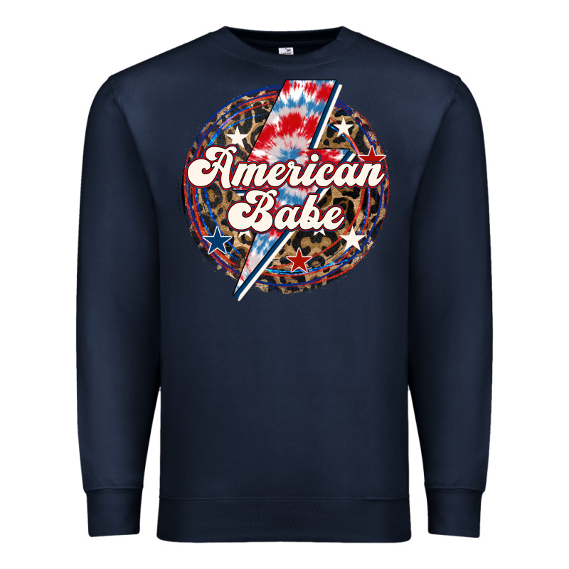 Western American Babe Patriotic Premium Sweatshirt by LillyAllenDesigns | Teevron