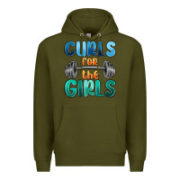 Army Green curls for the girls Premium Hoodie - MaliasSmallBusiness