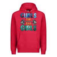 Cardinal curls for the girls Premium Hoodie - MaliasSmallBusiness