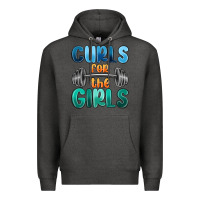 Charcoal Heather curls for the girls Premium Hoodie - MaliasSmallBusiness