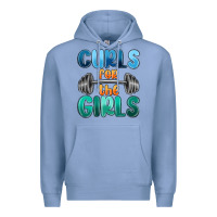 Colony Blue curls for the girls Premium Hoodie - MaliasSmallBusiness