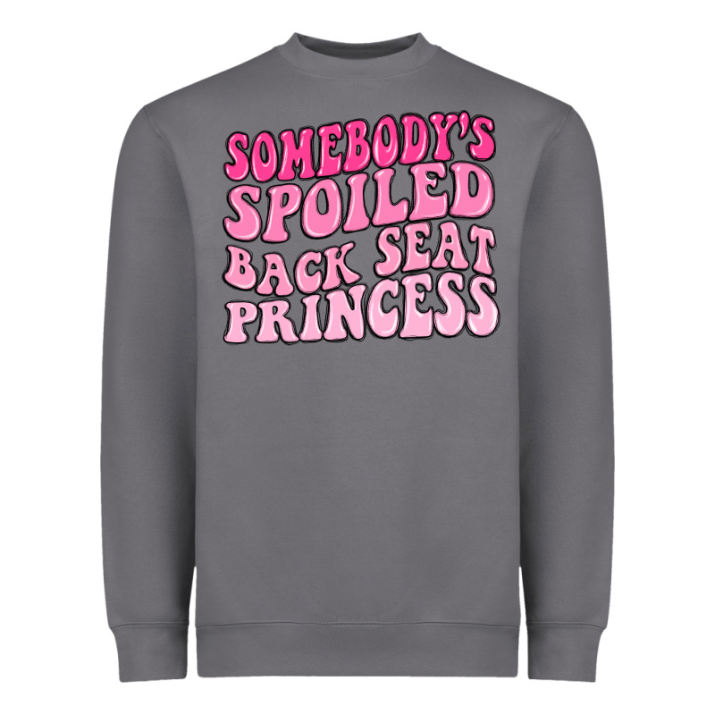 Somebodys Spoiled Back Seat Princess Heavyweight Sweatshirt by MaliasSmallBusiness | Teevron