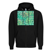 Black green leopard glitter Zipper Hoodie - JahusDesignShop