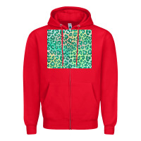 Red green leopard glitter Zipper Hoodie - JahusDesignShop