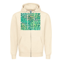 Sandshell green leopard glitter Zipper Hoodie - JahusDesignShop