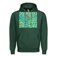Sports Green green leopard glitter Zipper Hoodie - JahusDesignShop