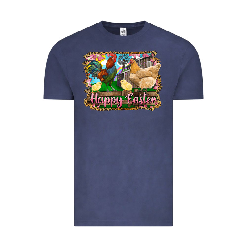Happy Easter Rooster Chicken And Chick Vintage Tee by RanaPortraitStore | Teevron