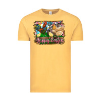 Vintage Mustard happy easter rooster chicken and chick Vintage Tee - RanaPortraitStore