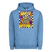 Pigment Pebble Blue stay skeleton hand spooky Urban Hoodie - LillyAllenDesigns