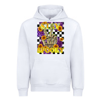White stay skeleton hand spooky Urban Hoodie - LillyAllenDesigns