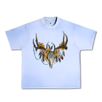 Grape Ice boho deer skull sunflowers and gemstone Urban Heavy Tee - RanaPortraitStore