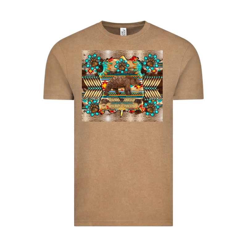 Bear Native Animal  Pelt  Tumbler Vintage Tee by BarkalooDesign | Teevron