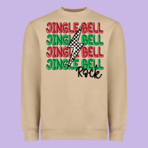 Jingle Bell Rock Heavyweight Sweatshirt Designed By Maliassmallbusiness