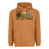 Meerkat Peace Love Meerkats Heavyweight Hoodie - LillyAllenDesigns