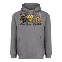 Storm Peace Love Meerkats Heavyweight Hoodie - LillyAllenDesigns
