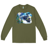 Army Green polar express winter Long Sleeve Tee - FaDigitalArtStudio