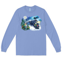 Colony Blue polar express winter Long Sleeve Tee - FaDigitalArtStudio