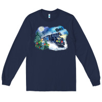 Navy polar express winter Long Sleeve Tee - FaDigitalArtStudio