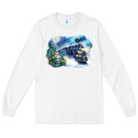 White polar express winter Long Sleeve Tee - FaDigitalArtStudio