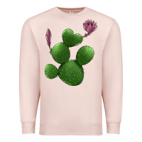 Pale Pink heart cactus Premium Sweatshirt - Jasminsmagicworld
