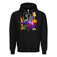 Black zombie nurse   halloween Zipper Hoodie - AdoDesignShop