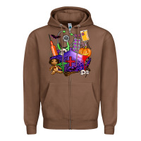 Chestnut zombie nurse   halloween Zipper Hoodie - AdoDesignShop