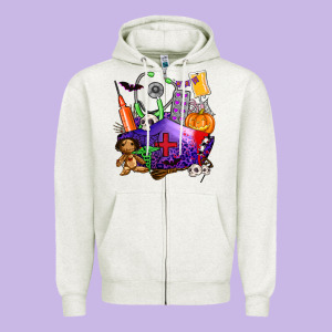 Zombie Nurse   Halloween Zipper Hoodie Designed By Adodesignshop