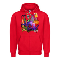 Red zombie nurse   halloween Zipper Hoodie - AdoDesignShop