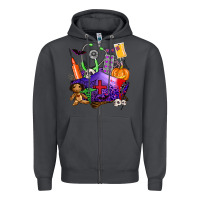 Smoke zombie nurse   halloween Zipper Hoodie - AdoDesignShop