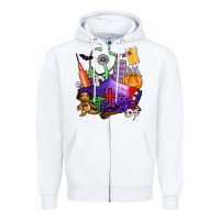 White zombie nurse   halloween Zipper Hoodie - AdoDesignShop
