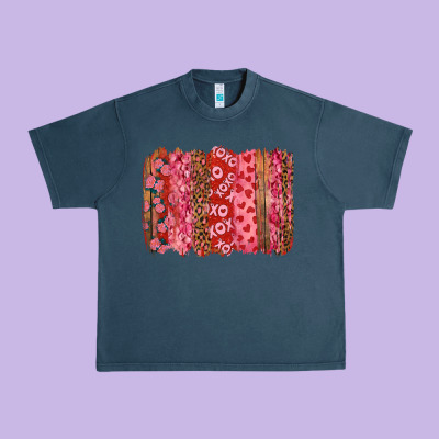 Valentine's Day Xoxo Brushstroke Urban Heavy Tee Designed By Ranaportraitstore