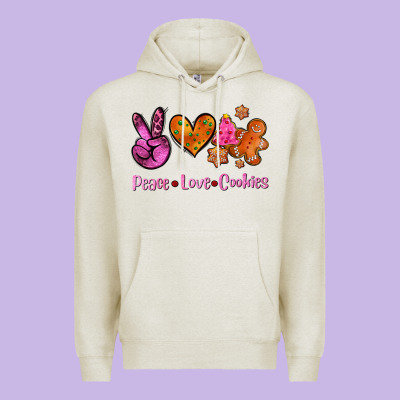Peace Love Cookies Premium Hoodie Designed By Adodesignshop