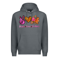 Rock peace love cookies Premium Hoodie - AdoDesignShop
