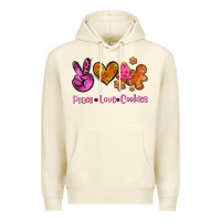 Sandshell peace love cookies Premium Hoodie - AdoDesignShop