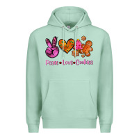 Seafoam peace love cookies Premium Hoodie - AdoDesignShop