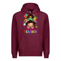 Burgundy preschool teacher Premium Hoodie - NancyCooperArtShop