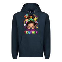 Navy preschool teacher Premium Hoodie - NancyCooperArtShop