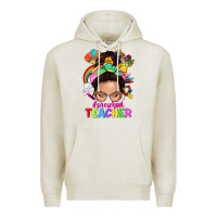 Oatmeal Heather preschool teacher Premium Hoodie - NancyCooperArtShop