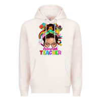 Pale Pink preschool teacher Premium Hoodie - NancyCooperArtShop