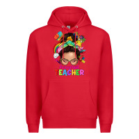 Red preschool teacher Premium Hoodie - NancyCooperArtShop