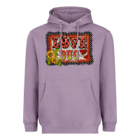 Lavender ladybug  love bug backround Heavyweight Hoodie - BarkalooDesign