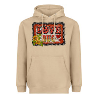 Mushroom ladybug  love bug backround Heavyweight Hoodie - BarkalooDesign