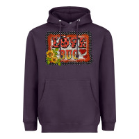 Plum ladybug  love bug backround Heavyweight Hoodie - BarkalooDesign