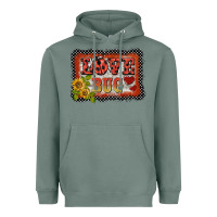 Sage ladybug  love bug backround Heavyweight Hoodie - BarkalooDesign